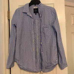 button down, striped shirt